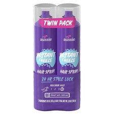 Unisex Instant Freeze Hairspray Twin Pack for All Hair Types 10 oz