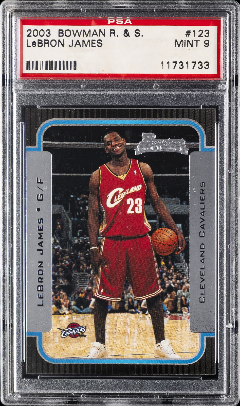 2003 BOWMAN ROOKIES & STARS #123 LEBRON JAMES ROOKIE RC PSA 9