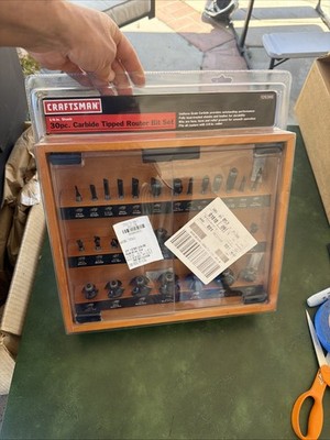 Craftsman 30-Piece Carbide-Tipped Router Bit Set 1/4in Shank 26366  