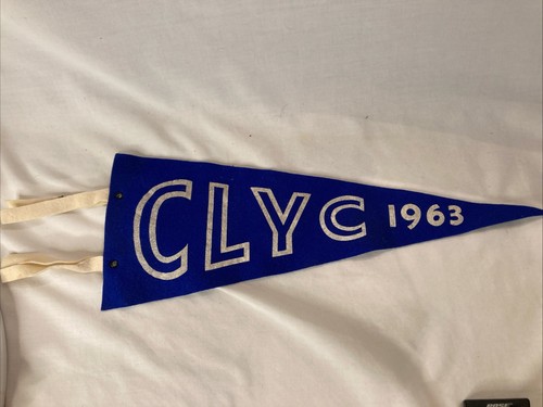 Vintage Pennant / Banner, C L Y C , Blue Fabric Yacht Club 1963