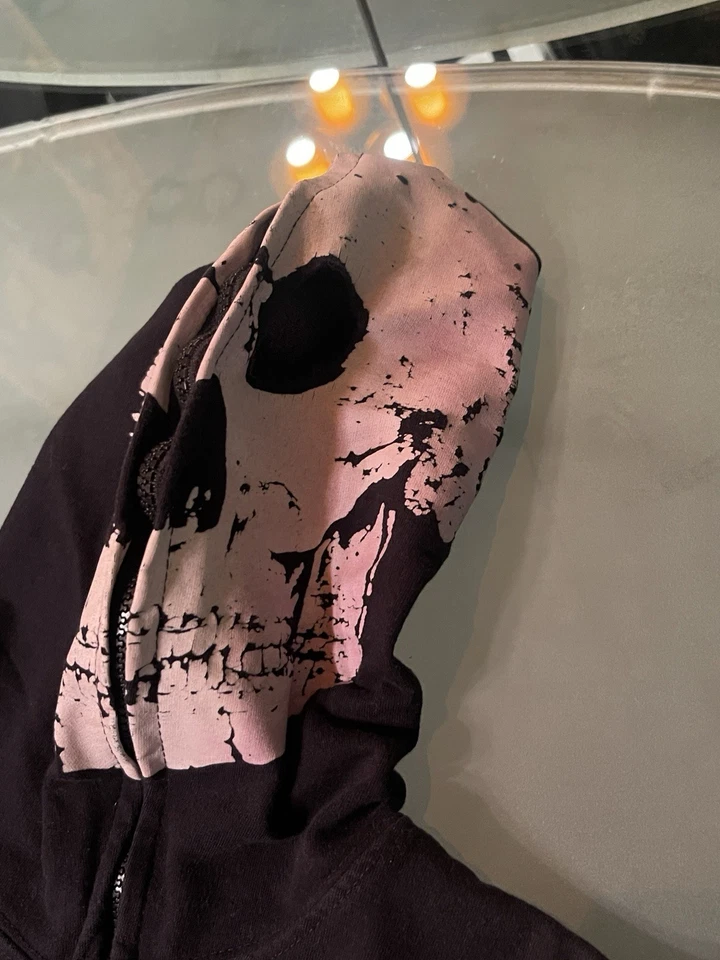 xxxRUDE Hot Topic Skelton полный молнии толстовка с капюшоном - Изображение 4 из 4