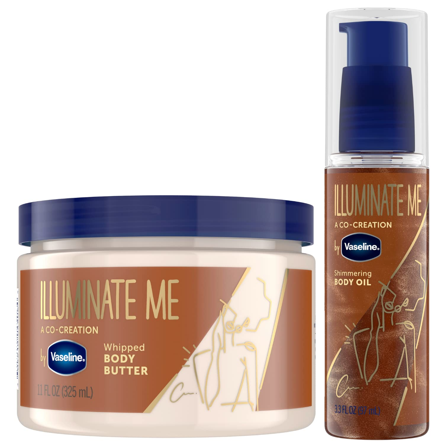 Illuminate Me Body Butter & Body Oil - Shimmering Body Bronzer, Hydrating Whippe