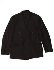 GAIN GIACOMO SOLERI Mens Double Breasted Blazer Jacket IT 52 XL Grey DO20