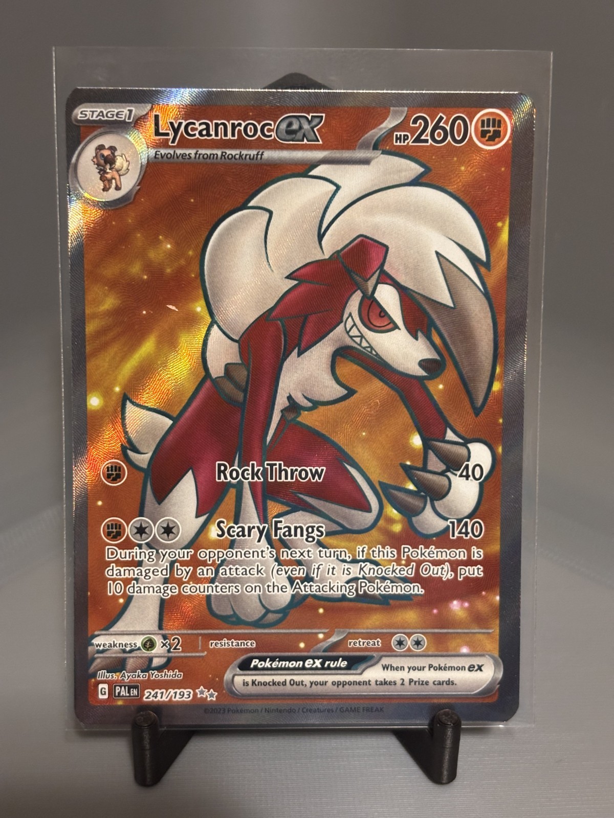 Sv02: Paldea Evolved Pokémon TCG Lycanroc Ex 241/193 Ultra Rare