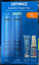 Amika Hydration Happy Hour Hydro Wash Shampoo Condtioner Rush 4pk Overnight
