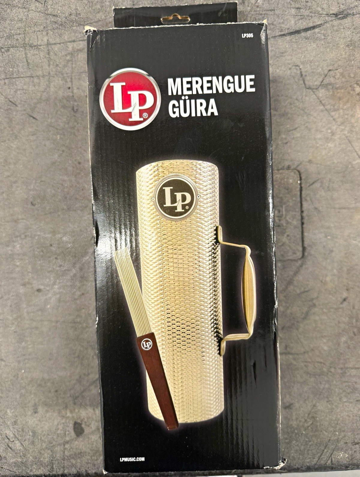 Latin Percussion Merengue Güira Guiro Stainless Steel w/ Scraper 12.5in