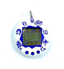 Bandai Tamagotchi New Species Discovery White with Blue Text 1997 New