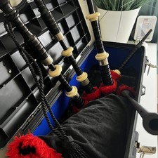 Highland Bagpipes by Douglas McPherson African Blackwood and GPS imitation ivory