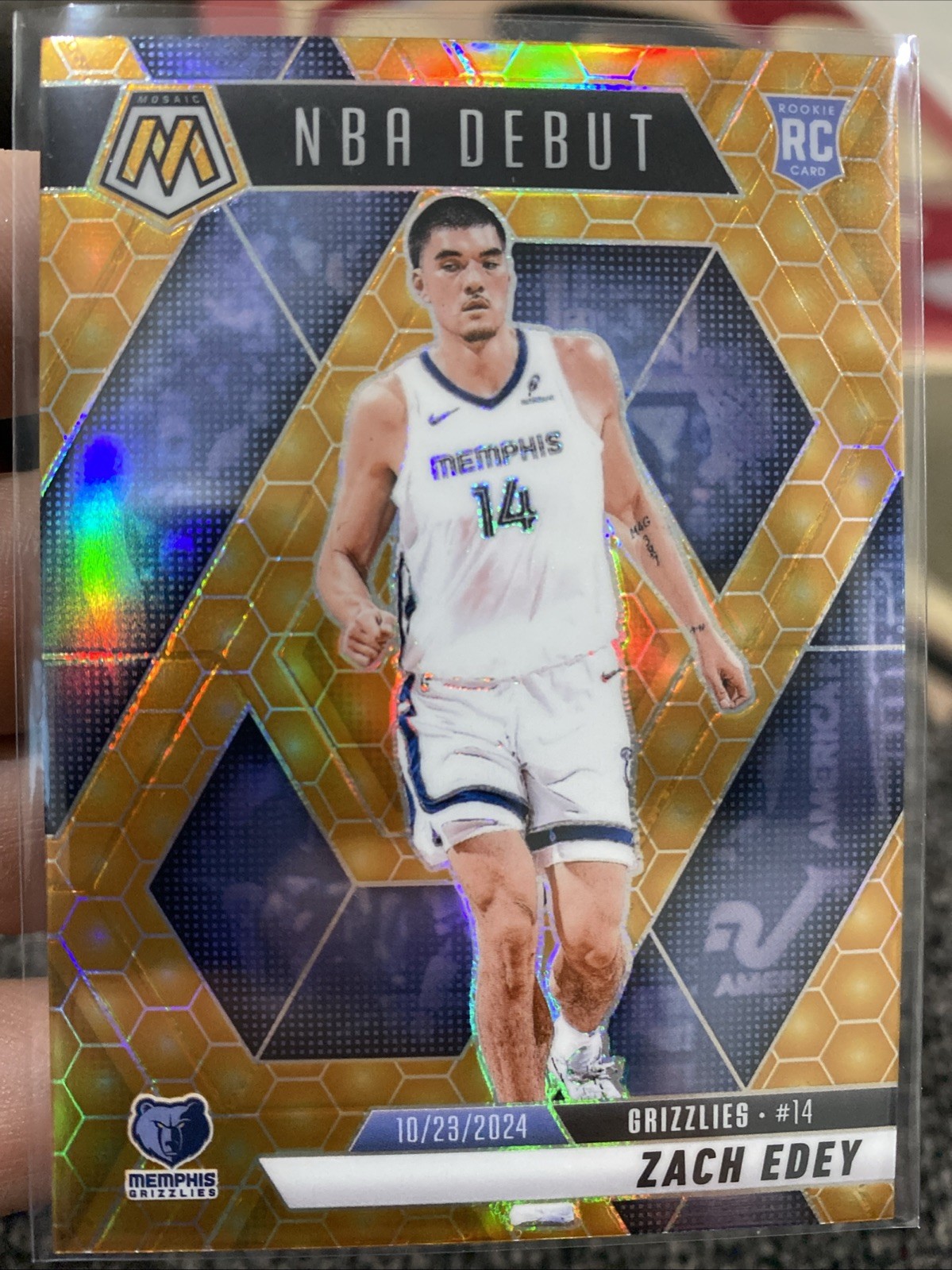 2024-25 Mosaic Zach Edey #251 NBA Debut Honeycomb SSP RC Grizzlies Case Hit 🔥🏀