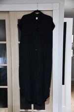 BNWL GAP Women' Full Length Solid Button Down Solid Black Maxi Dress Size  XXL