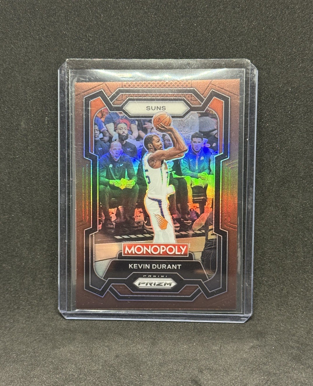 /249 Kevin Durant 2023-24 Panini Prizm Monopoly Brown Prizm #70 Suns Rockets SP