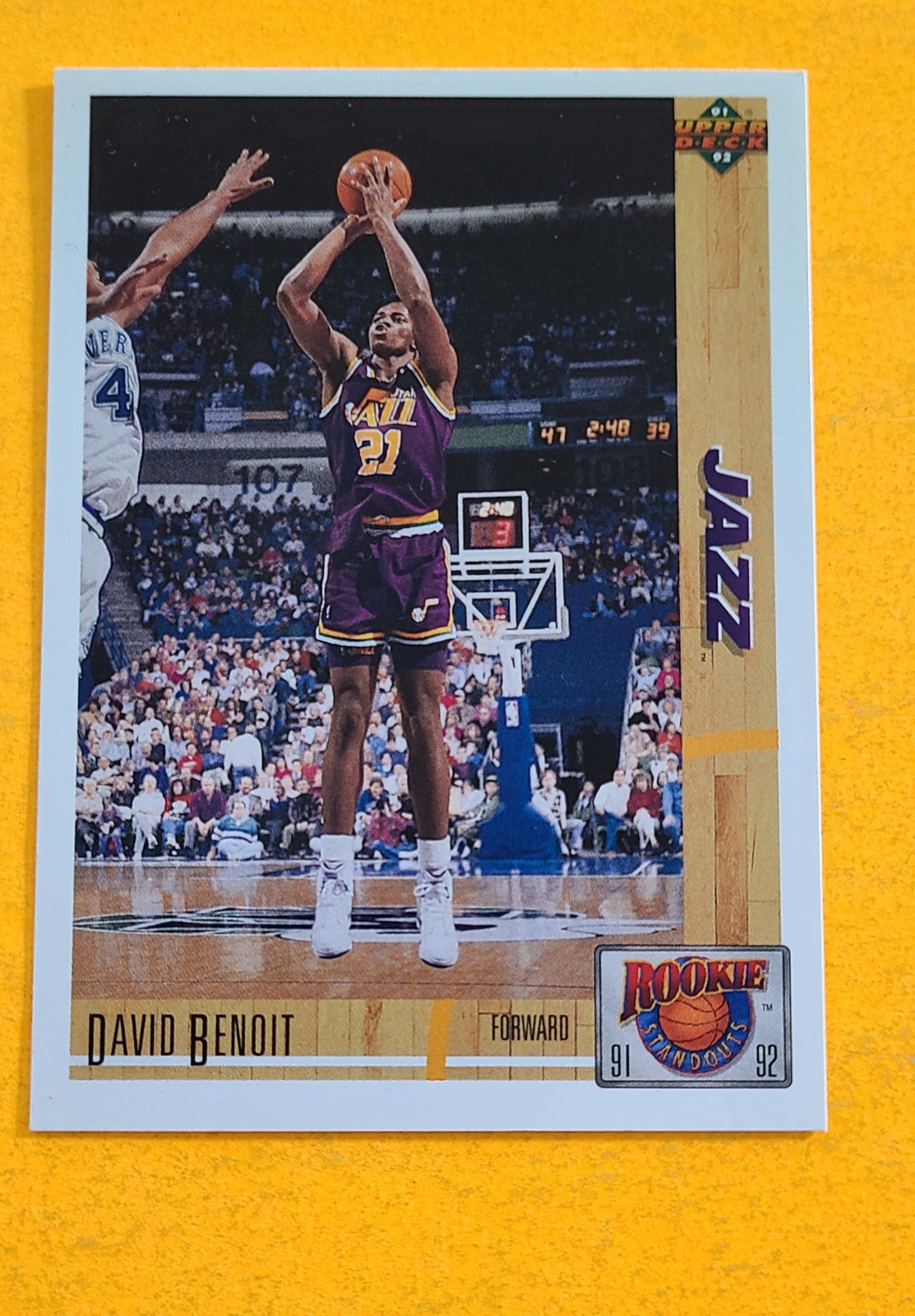 1991-92 Upper Deck #R34 David Benoit Rookie Standouts