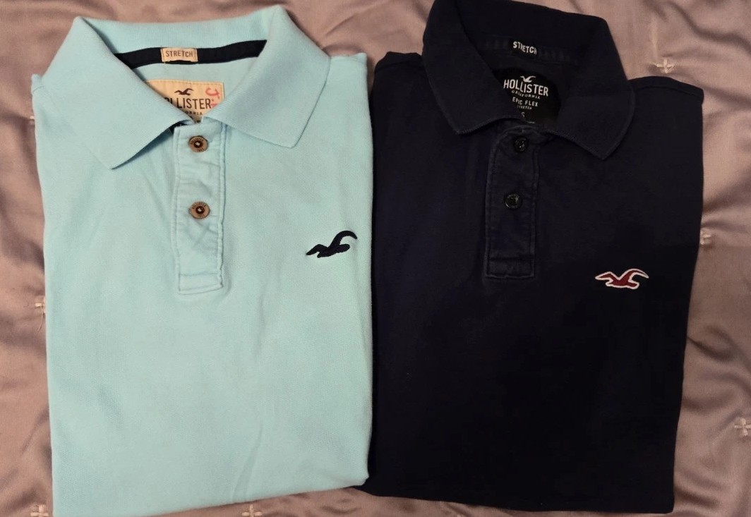 Hollister Epic Flex Stretch Polo Shirt Size S