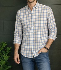 Express mens button down plaid shirt. Long sleeves. Size L. EUC Dressy. Casual