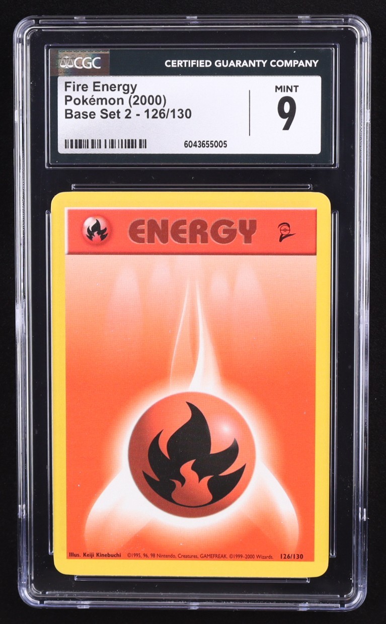 Fire Energy Pokemon 1999 Base 2 #126 (CGC 9)