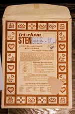 Tri-Chem Reusable Plastic Stencils Lot #0358 #0359 #1443 Folk Art Hearts Doves