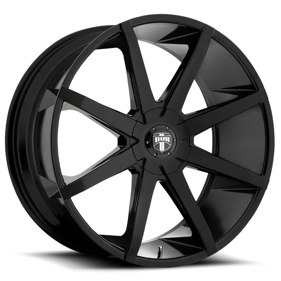 (Set-4) Dub S110 Push 22x9.5 5x112/5x5" +32mm Gloss Black Wheels Rims 22" Inch - Imagem 2 de 4