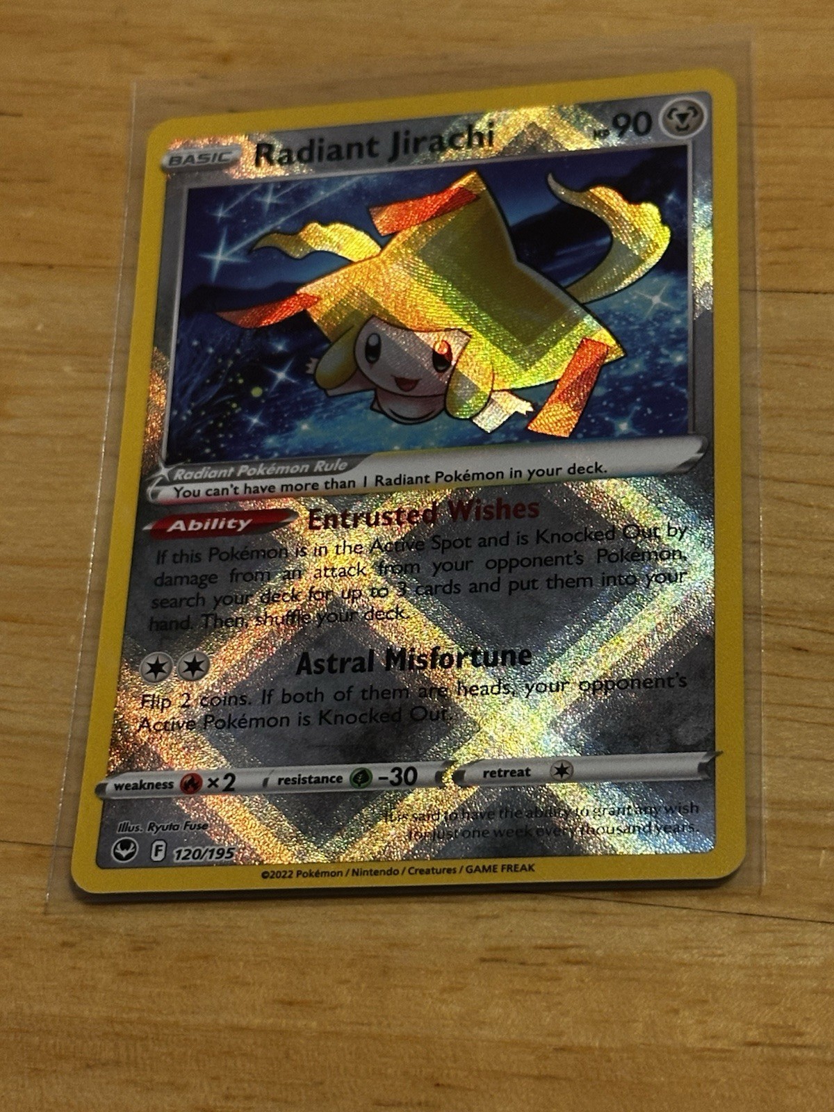 2022 Pokemon Radiant Jirachi Holo Silver Tempest #120/195