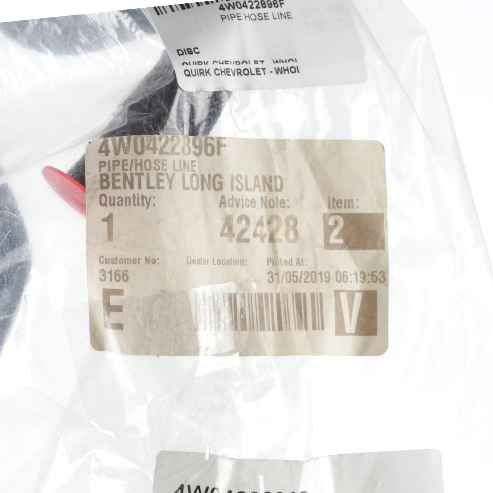 Bentley Continental 2010-2020 Power steering pipe P/N 4W0422896F