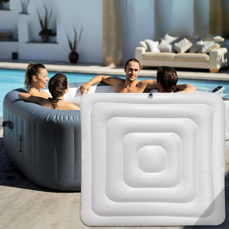 Inflatable Hot Tub Cover PVC Windproof Rain-Proof Energy Saving Lid for Outdo... - Image 4 of 4
