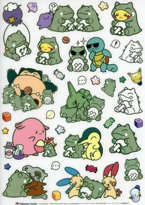 Pokemon PET Sticker Set Migawari Character Pokeparle Unique Design 2016