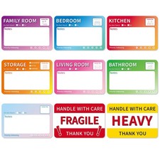 160 Pcs 4X6 in Moving Labels for Boxes, Gradient Color-Coded Label Stickers