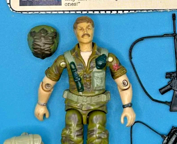 Figura de acción Footloose v1 1985 100 % completa de colección GI Joe ARAH con tarjeta de archivo Foto 2 de 4