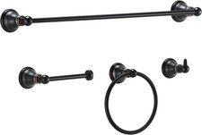 F-080-NB 4-Piece Bathroom Hardware Accessory Set with 18 Inch Towel Bar -Towel R
