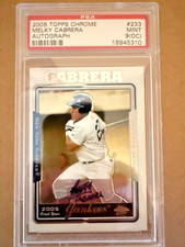 Melky Cabrera AUTO ROOKIE PSA MT 9 2005 Topps Chrome - #233 (AU, RC)