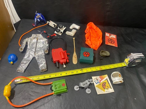 vintage GI Joe adventure team accessories clothing raft helmet w/ Wilton Batman