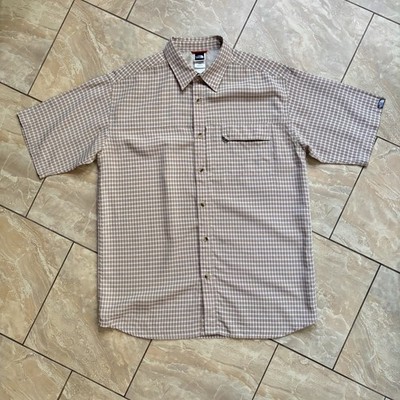 The North Face Men's Button-Down Shirt Outdoor Hiking, Size Medium, Short Sleeve