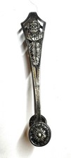 APOSTLE Bust REPOUSEE SUGAR TONGS Sterling SILVER Antique FIGURAL  Saint Peter