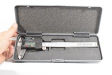 PITTSBURG DIGITAL CALIPER 6" 150mm STAINLESS STEEL PLASTIC CASE TESTED WORKS