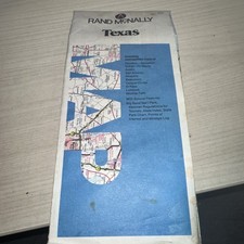 Rand McNally Texas State Highway Travel Road Map HrcRM Original Vintage Navigate