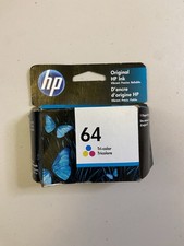 Genuine HP 64 Tri-Color Ink Cartridge N9J89AN OEM Exp Oct 2023 Open Box