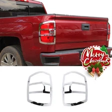 For 2014-2018 CHEVY SILVERADO 1500 2014-18 Chrome Sides Tail Light Bezel COVERS