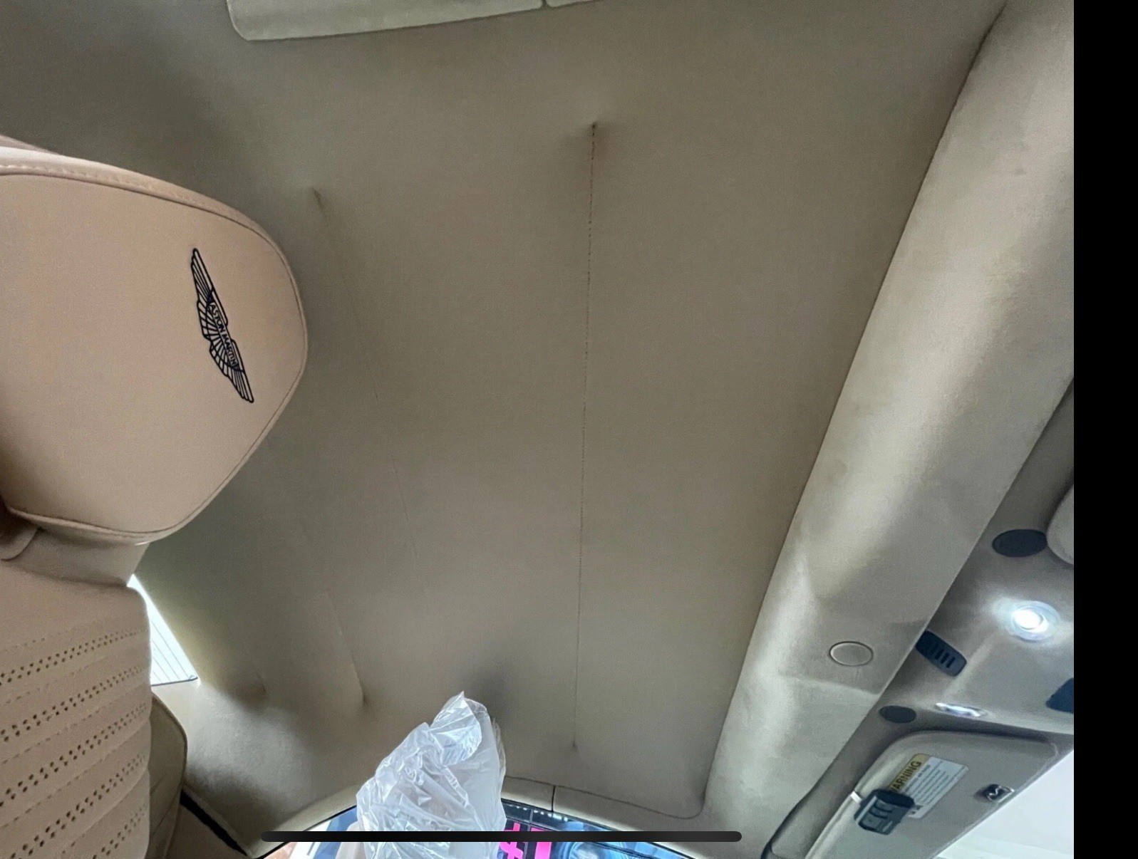 Aston Martin DB11 Volante Ivory Interlining KY53-70352-BB NEW Headliner OEM 