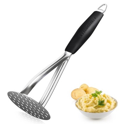 Heavy Duty Stainless Steel Potato Masher, Professional Integrated Masher Kitc...