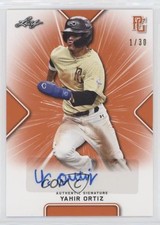 2021 Leaf Perfect Game National Showcase Orange 1/30 Yahir Ortiz Auto 0b2