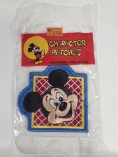 Vintage Mickey Mouse Character Patch - Walt Disney Parks - 1980s - NEW