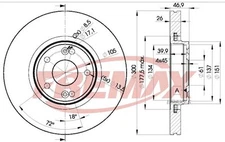 Brake Disc RENAULT LAGUNA II 1.6 BD-2235