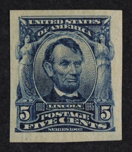 CKStamps: US Stamps Collection Scott#315 5c Lincoln Mint LH OG Gum Bend 21x25mm