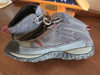 Columbia Techlite waterproof Men s grey leather Mid Hiking Boots Size 13 reg