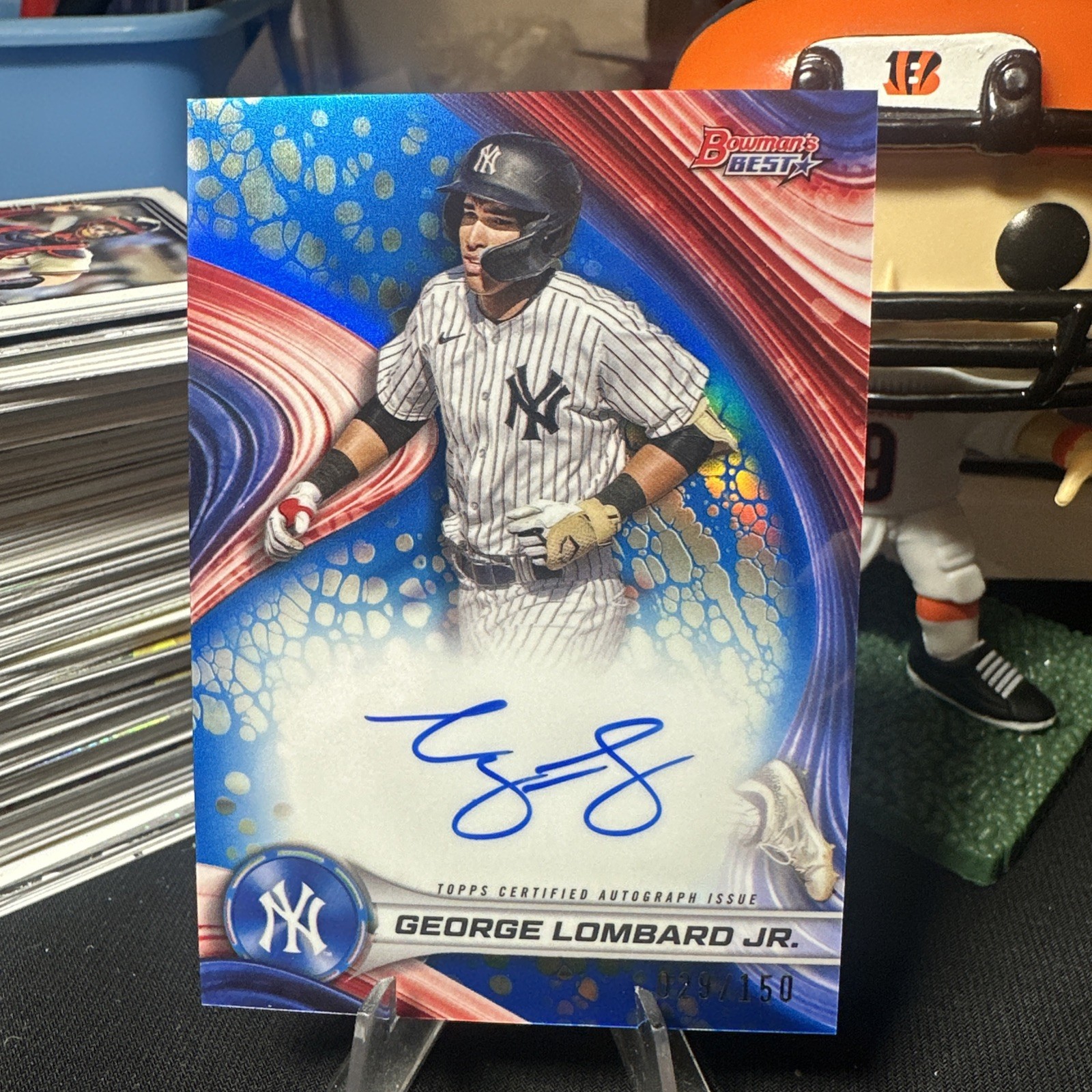 George Lombard Jr. 2024 Bowman’s Best RC Blue Auto /150 (B24-GL) Yankees ROOKIE