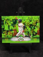 2025 Topps Stadium Club - Ozzie Albies #40 Lime Green Foil