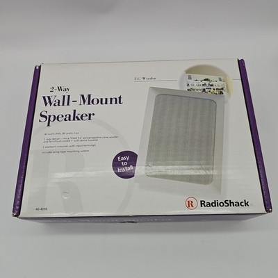 RadioShack Wall-Mount 2 Way Speaker 5 1/4'' Woofer Radio Shack 40-4098  Open Box 