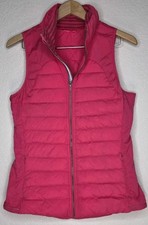 Lululemon Fluffed Up Vest Women 10 Down Filled Puffer Full Zip Pink Barbie Activ