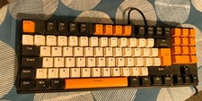 Havit KB487L Mechanical Gaming Keyboard UK Layout Orange/Black/Cream