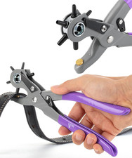 - Leather Hole Punch Tool, Multi Hole Sizes for Belts and Leather, Belt Hole Pun