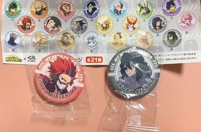 My Hero Academia x Kura Sushi Can Badge Set of 2 Shota Aizawa & Eijiro